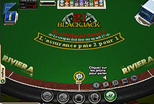 jeu de blackjack sur La Riviera